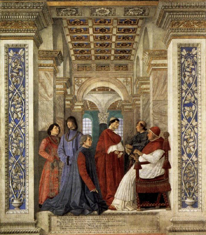 Melozzo da Forli Sixtus IV Founding the Vatican Library Norge oil painting art